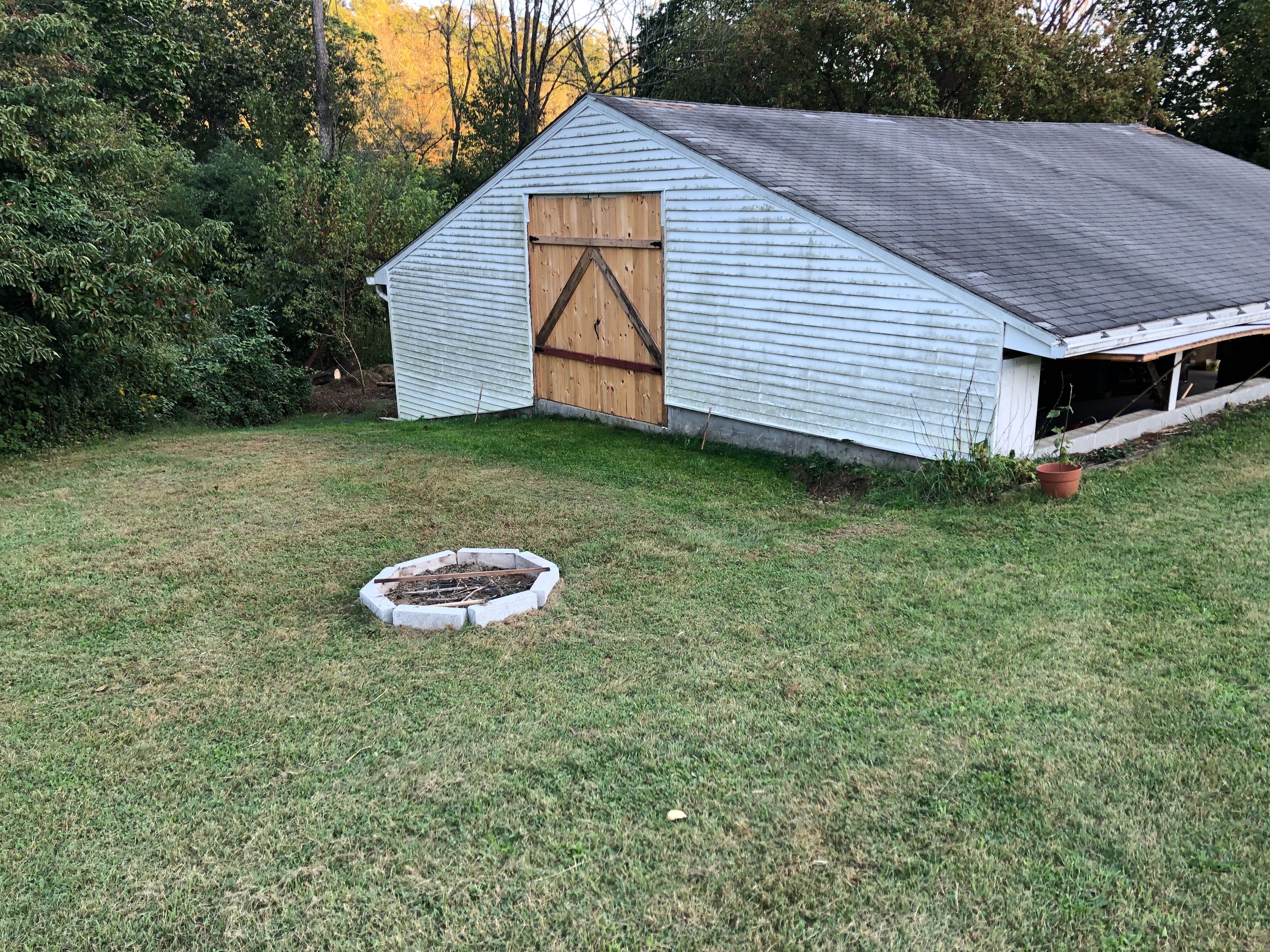 Barn door #3 and Fire pit #2